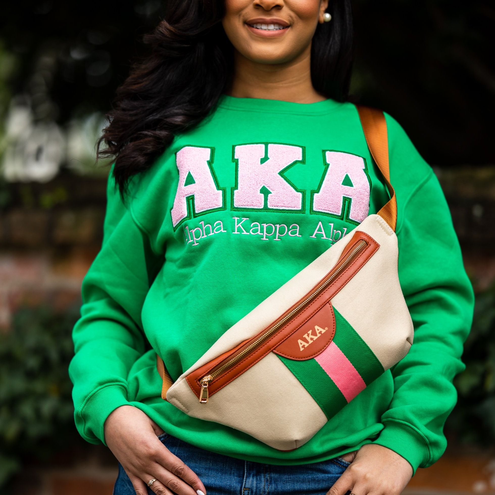 Alpha Kappa Alpha Canvas belt bag