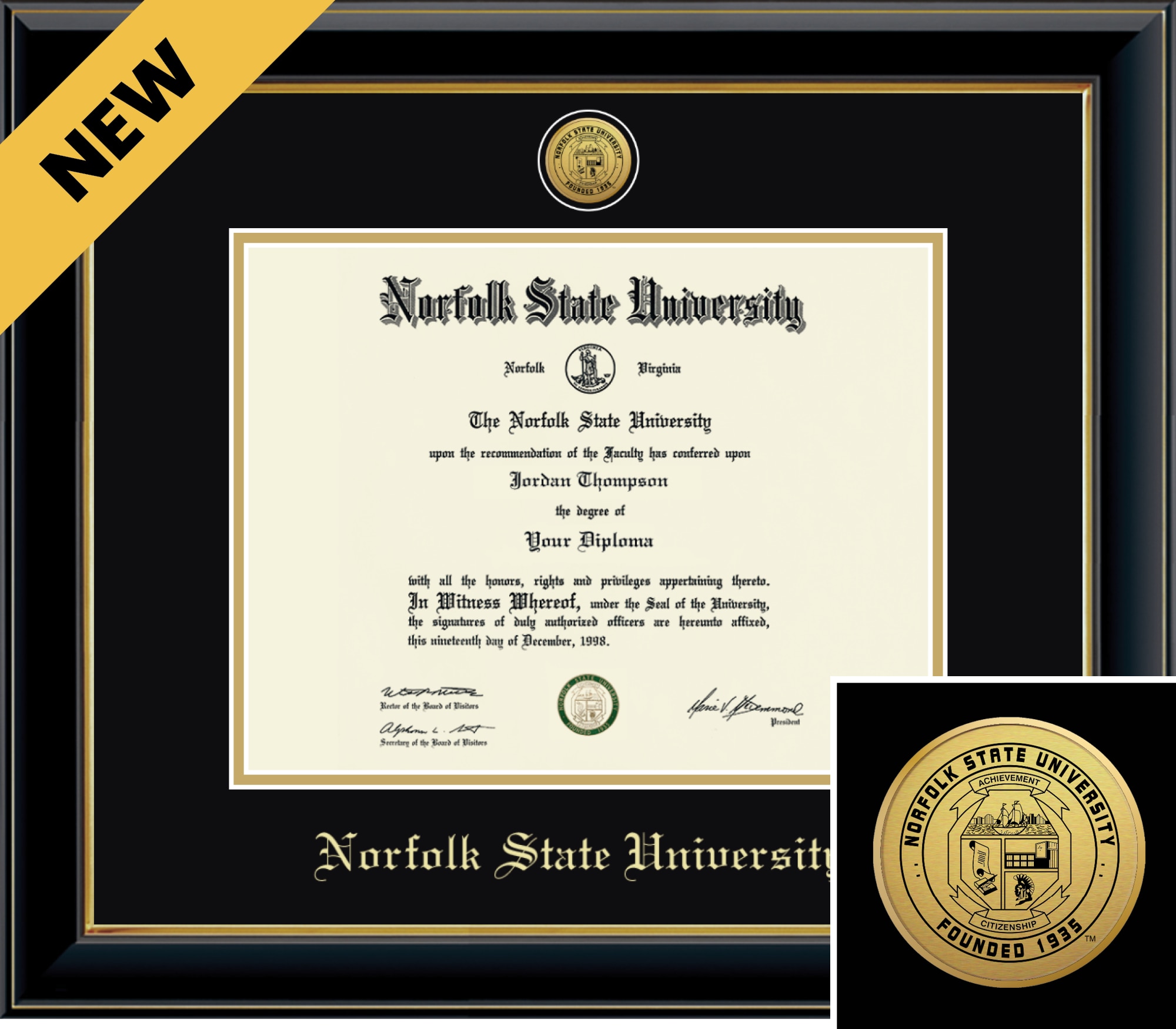 Church Hill Classics Onyx 8.5x11 Black Diploma Frame