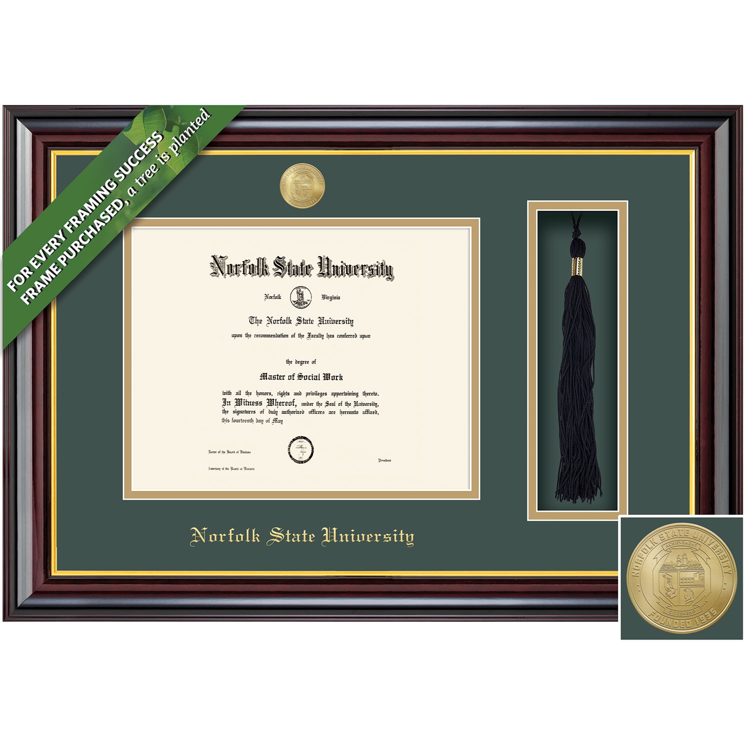 Framing Success 8.5 x 11 Windsor Gold Medallion Bachelors, Doctorate Diploma/Tassel Frame