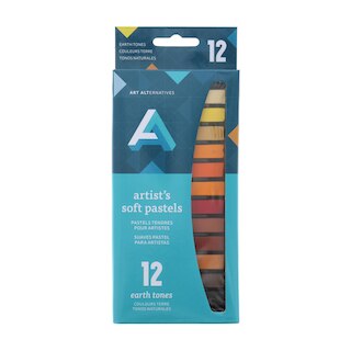 Art Alternatives Artist Soft Pastel Set, 12-Pieces, Earthtone