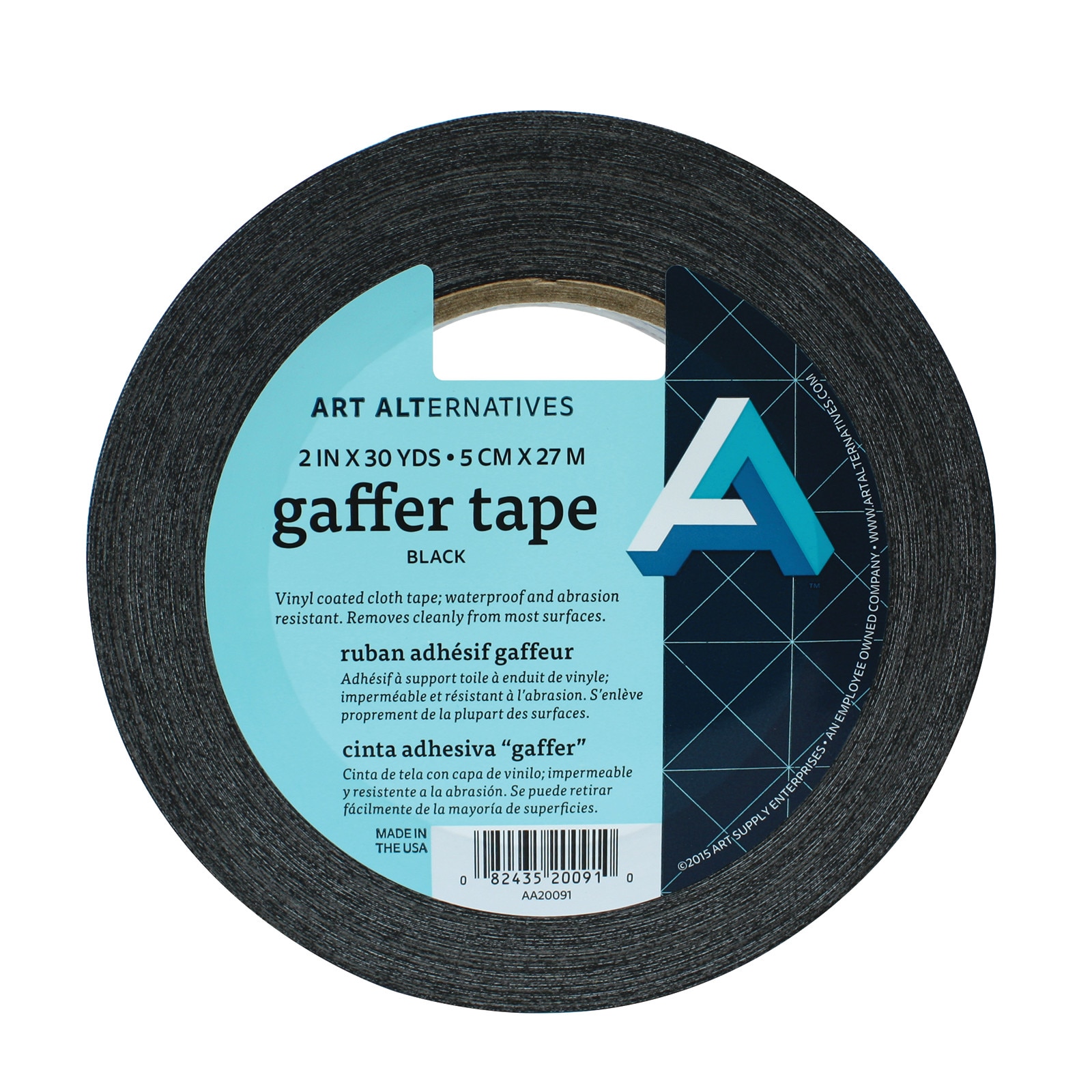 Art Alternatives Gaffer Tape, 2" x 30 yds., Black