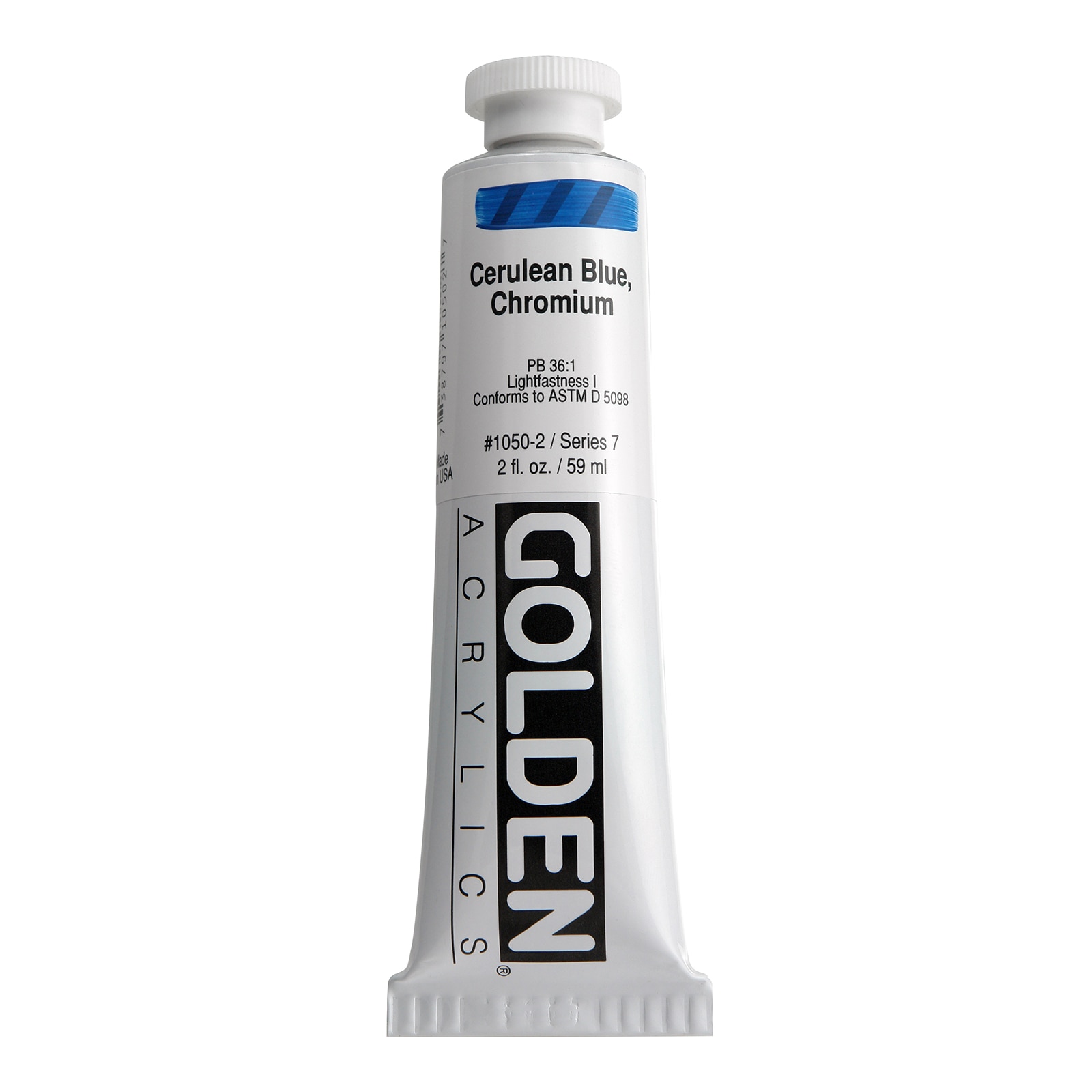 Golden(R)Heavy Body Acrylics, 2oz., Cerulean Blue Chromium