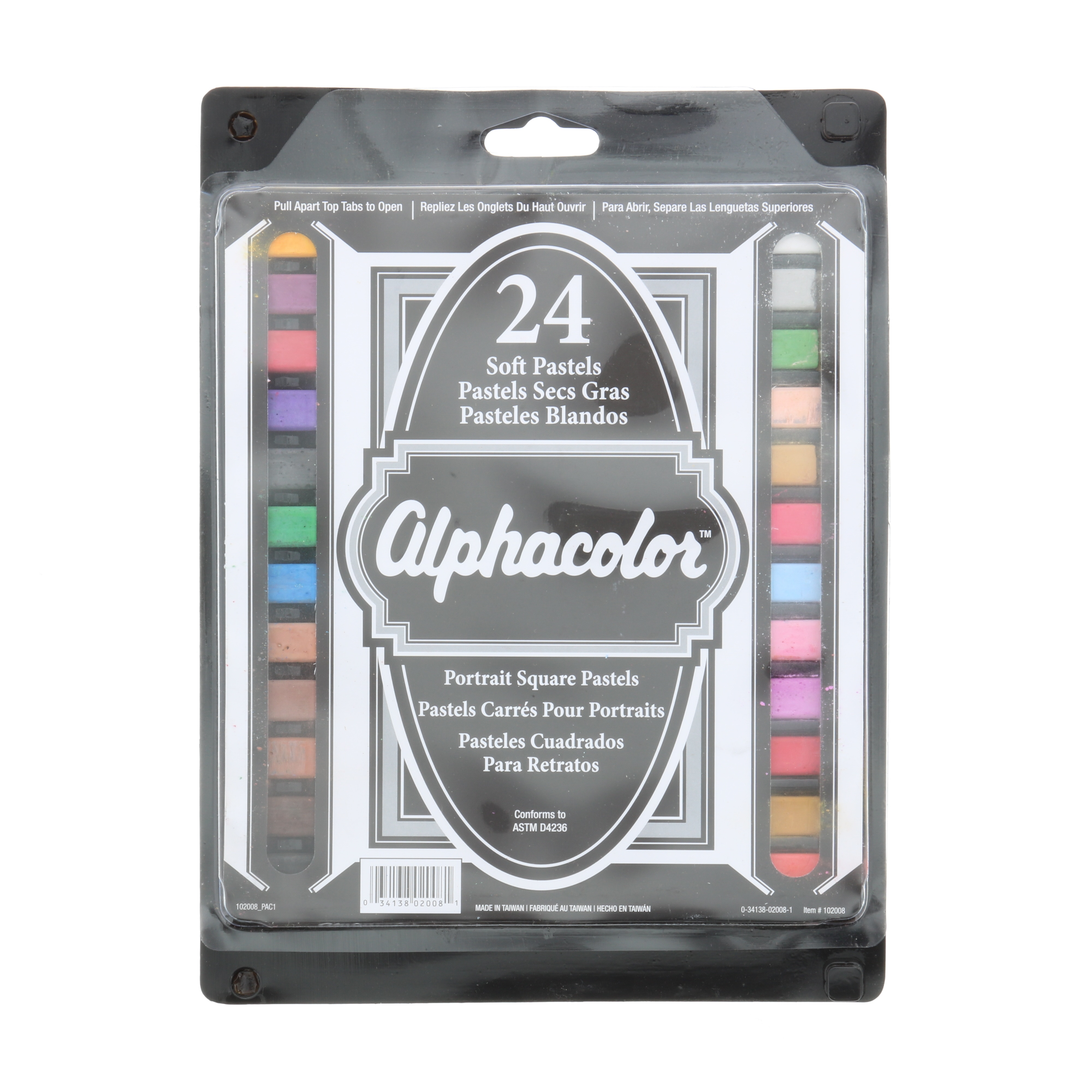 Quartet Alphacolor Square Pastel Set, 24-Colors, Portrait Skin Tones