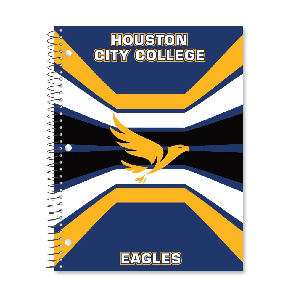 Digi Color Warp 1 Subject 11"x8.5" 70 Count College Ruled Spiral Notebook