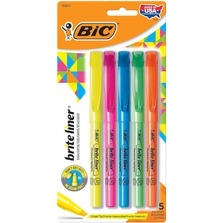 BIC Brite Liner Highlighter 5 Pack | Indiana State University Official  Bookstore