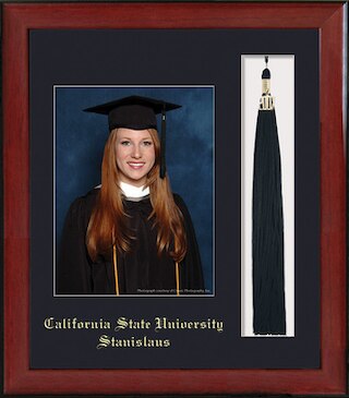 Framing Success Cherry Keepsake Gold Embossed School Name Photo/Tassel Frame