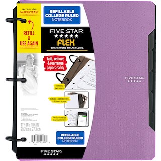 Five Star Flex 1 Hybrid NoteBinder Assorted Colors