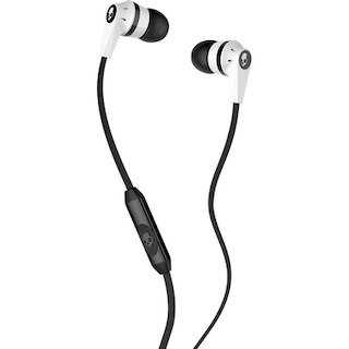 Skullcandy S2IKFY074 Inkd 2.0Earbuds wMic WhiteBlk