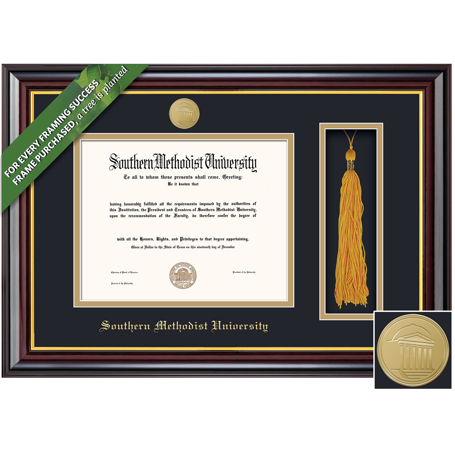 Framing Success 8.5 x 11 Windsor Gold Medallion Bachelor Diploma/Tassel Frame