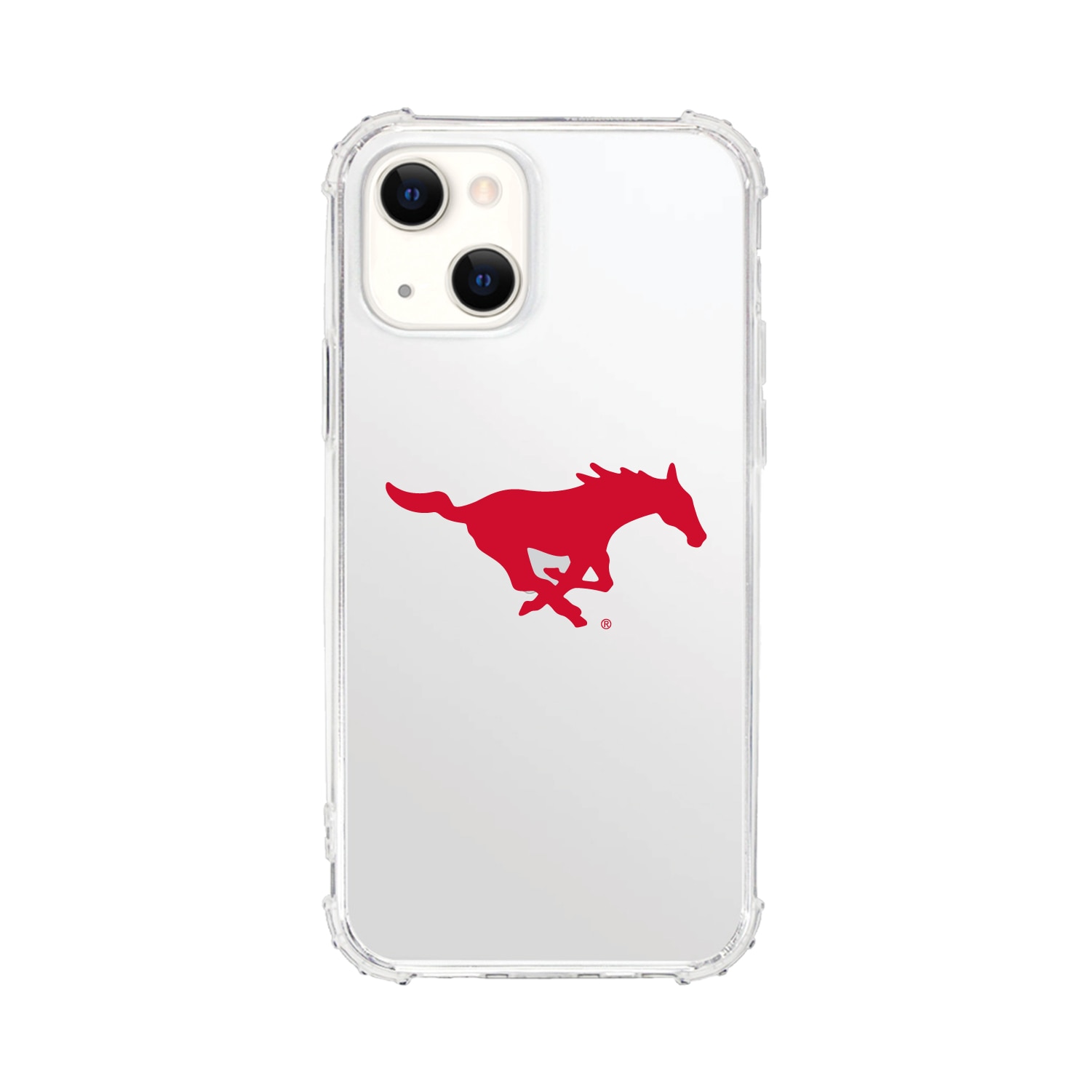 Southern Methodist University V2 - Clear Tough Edge Phone Case, Classic V1 - iPhone 14