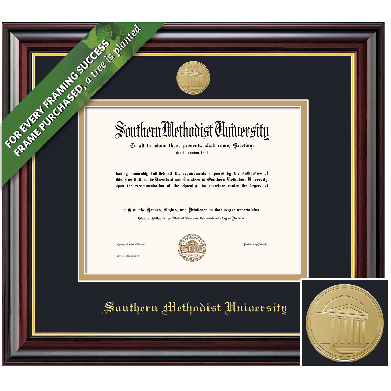 Framing Success 11 x 14 Windsor Gold Medallion Masters, PhD Diploma Frame