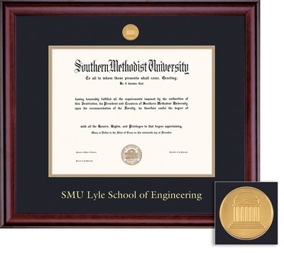 Framing Success 11 x 14 Classic Gold Medallion Masters in Engineering Diploma Frame