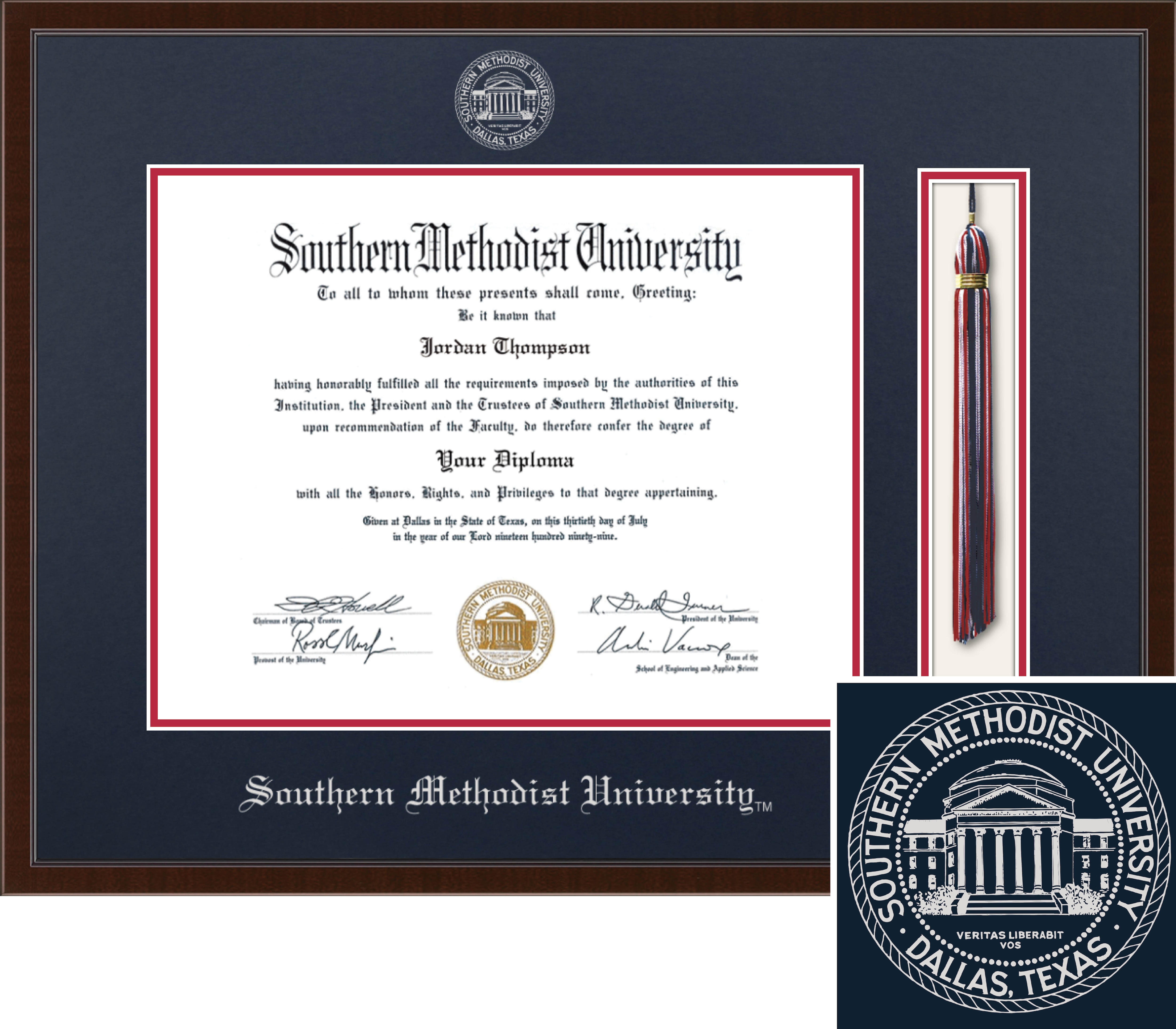 Church Hill Classics Tassel 11x14 Walnut Diploma Frame