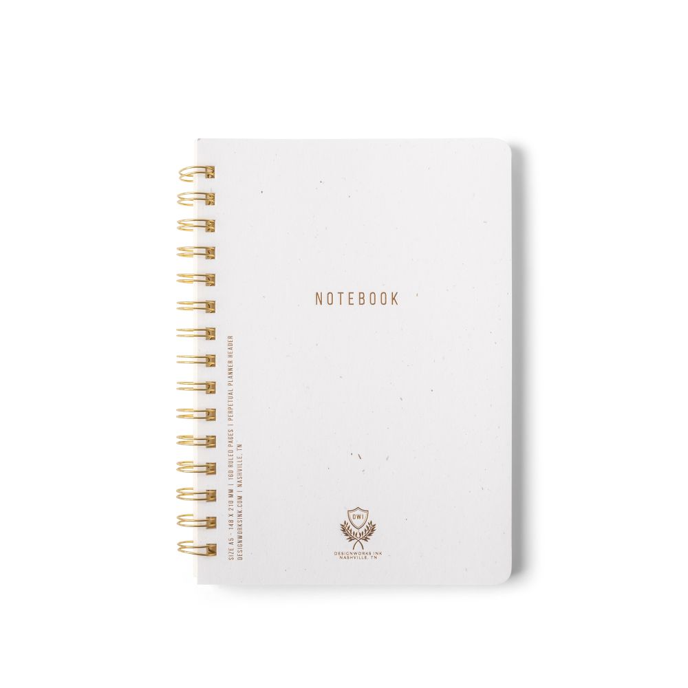 DesignWorks Ink Twin Wire Notebook - Large Ivory