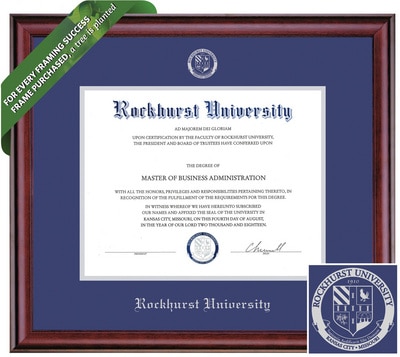 Framing Success 8.5 x 11 Classic Silver Embossed School Seal Bachelors, Masters, PhD Diploma Frame