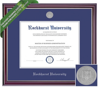 Framing Success 8.5 x 11 Jefferson Silver Medallion Bachelors, Masters, PhD Diploma Frame