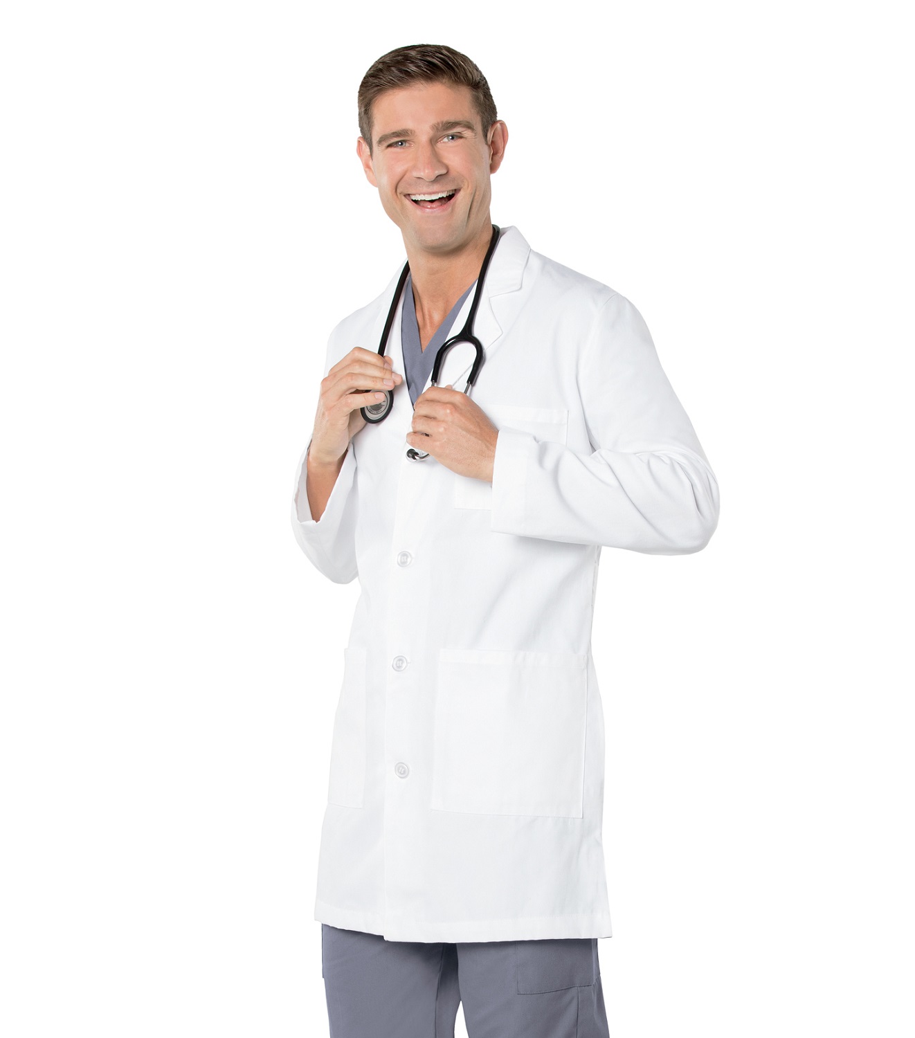 Landau Men's 5-Pocket Full-Length Lab Coat