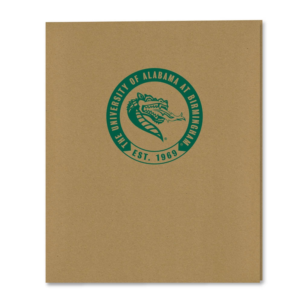 Recycled Emblematic Kraft 2 Pocket Folder, Classic