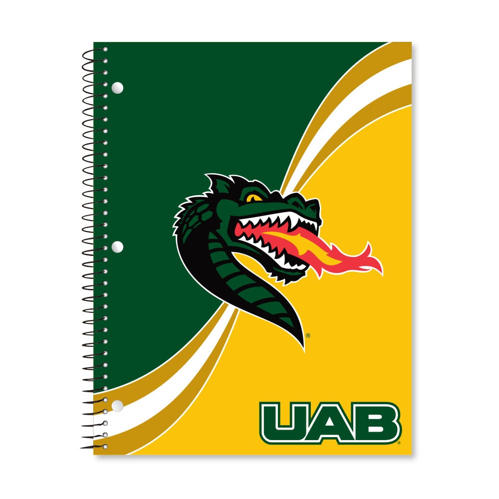 Digi Curve Divide 1 Subject 11"x8.5" 70 Count College Ruled Spiral Notebook
