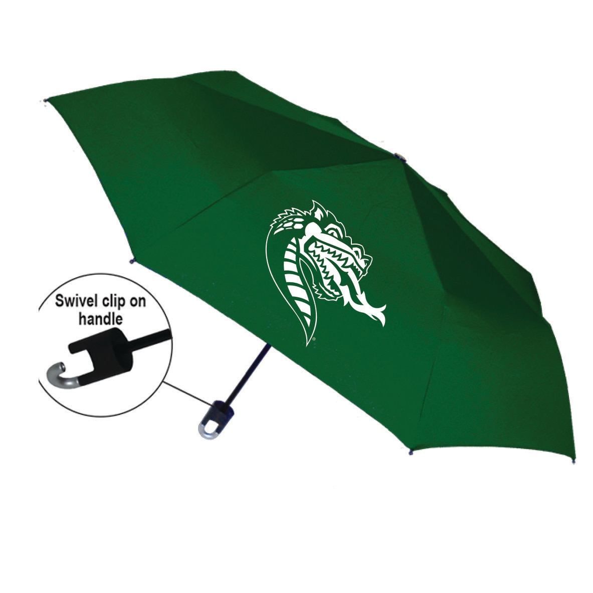 "Storm Clip" Mini Folding Emblematic Solid Umbrella 42" Coverage