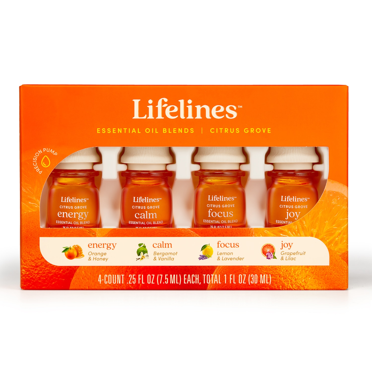 Lifelines Essential Oil Blends 4 Pack - Citrus Grove