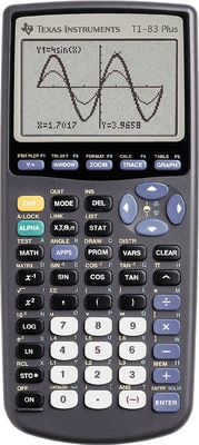 The TI-83 Plus is an easy-to-use graphing calculator for math and science that lets students graph and compare functions, as well as perform data plotting and analysis. Its FLASH ROM memory allows students to update and add software applications