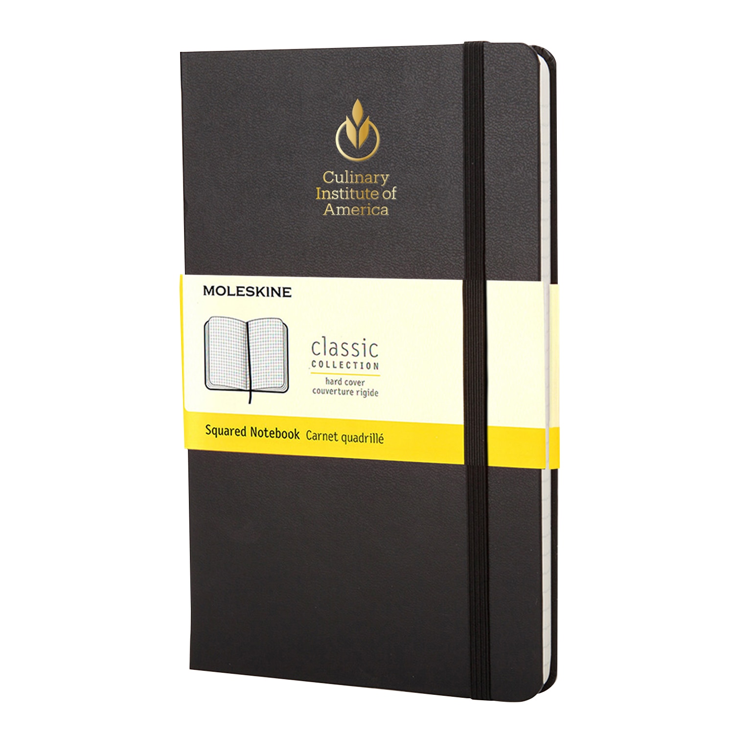 Moleskine Large Black Square School Name Foil Journal