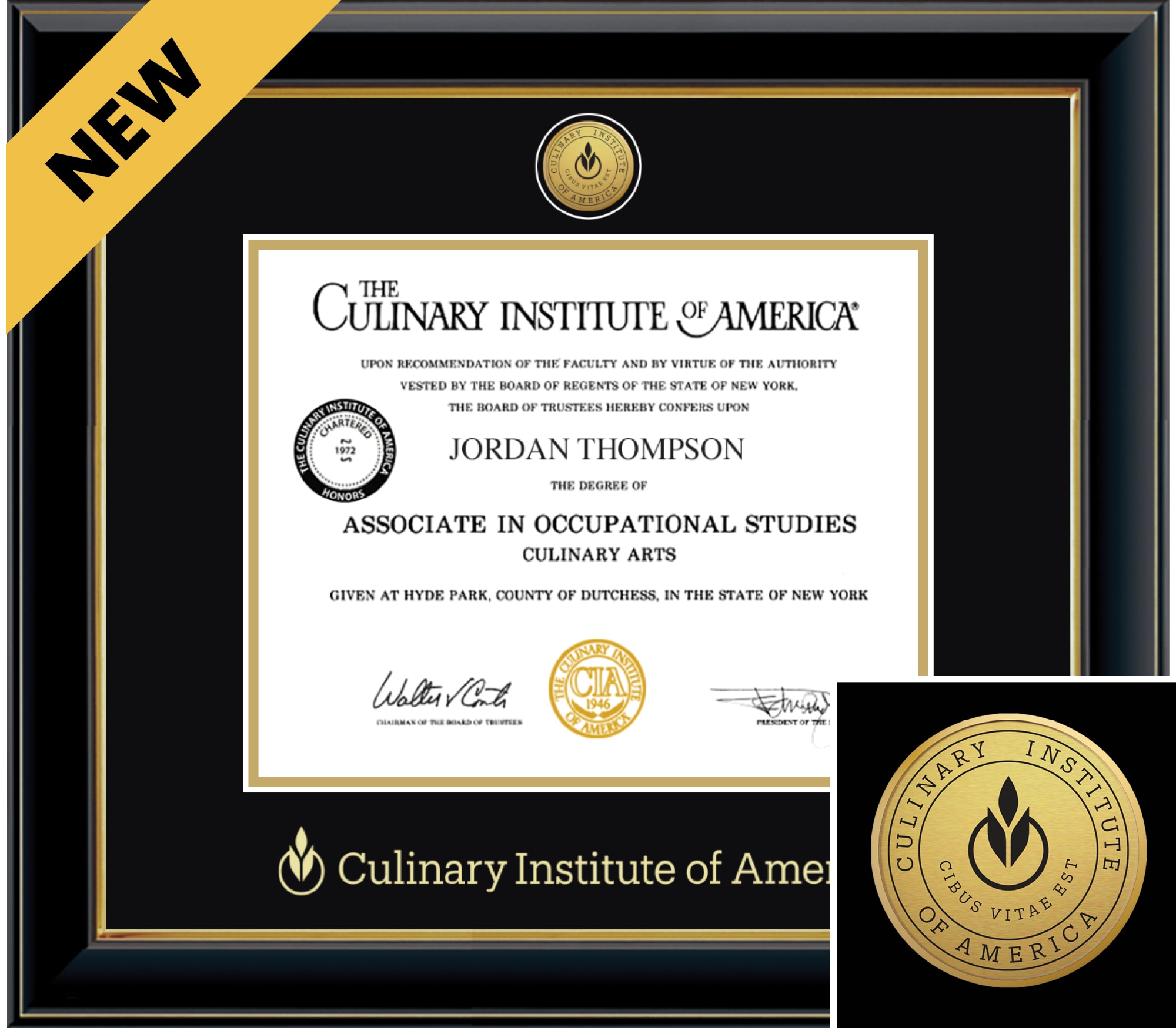 Church Hill Classics Onyx 8x10 Black Diploma Frame