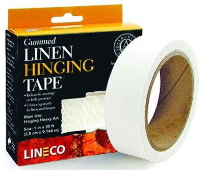 Lineco/University Products Gummed Linen Hinging Tape, 1" x 30 ft.