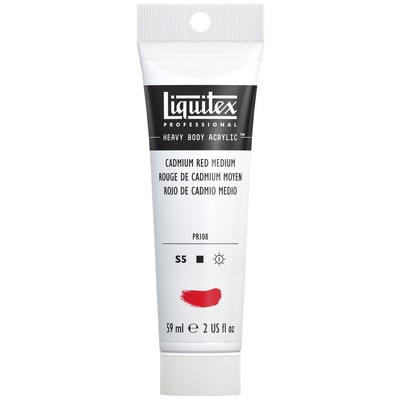 Liquitex Professional Heavy Body Acrylic Color, 2 oz. Tube, Cadmium Red Medium