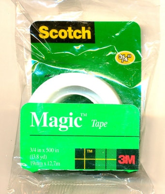 Scotch Magic Tape 205 3/4 in x 500 in (19 mm x 12.7 m)