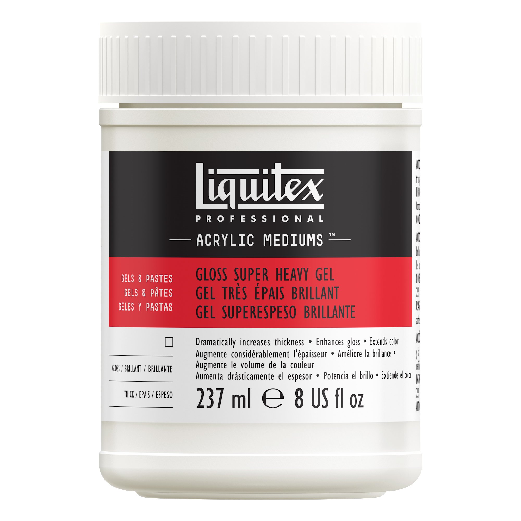 Liquitex Super Heavy Gloss Gel Medium, 8 oz.