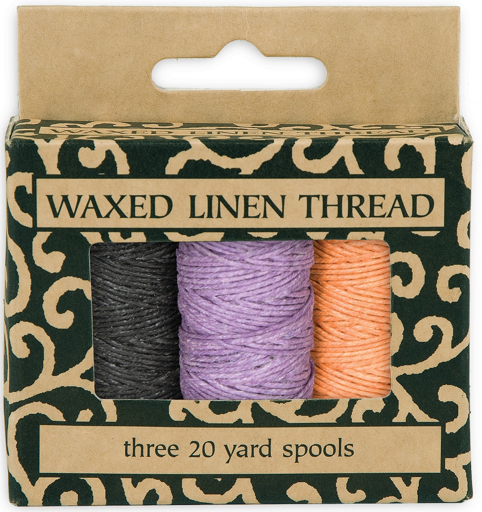 Lineco/University Products Books By Hand, Waxed Linen Thread, 3-Colors