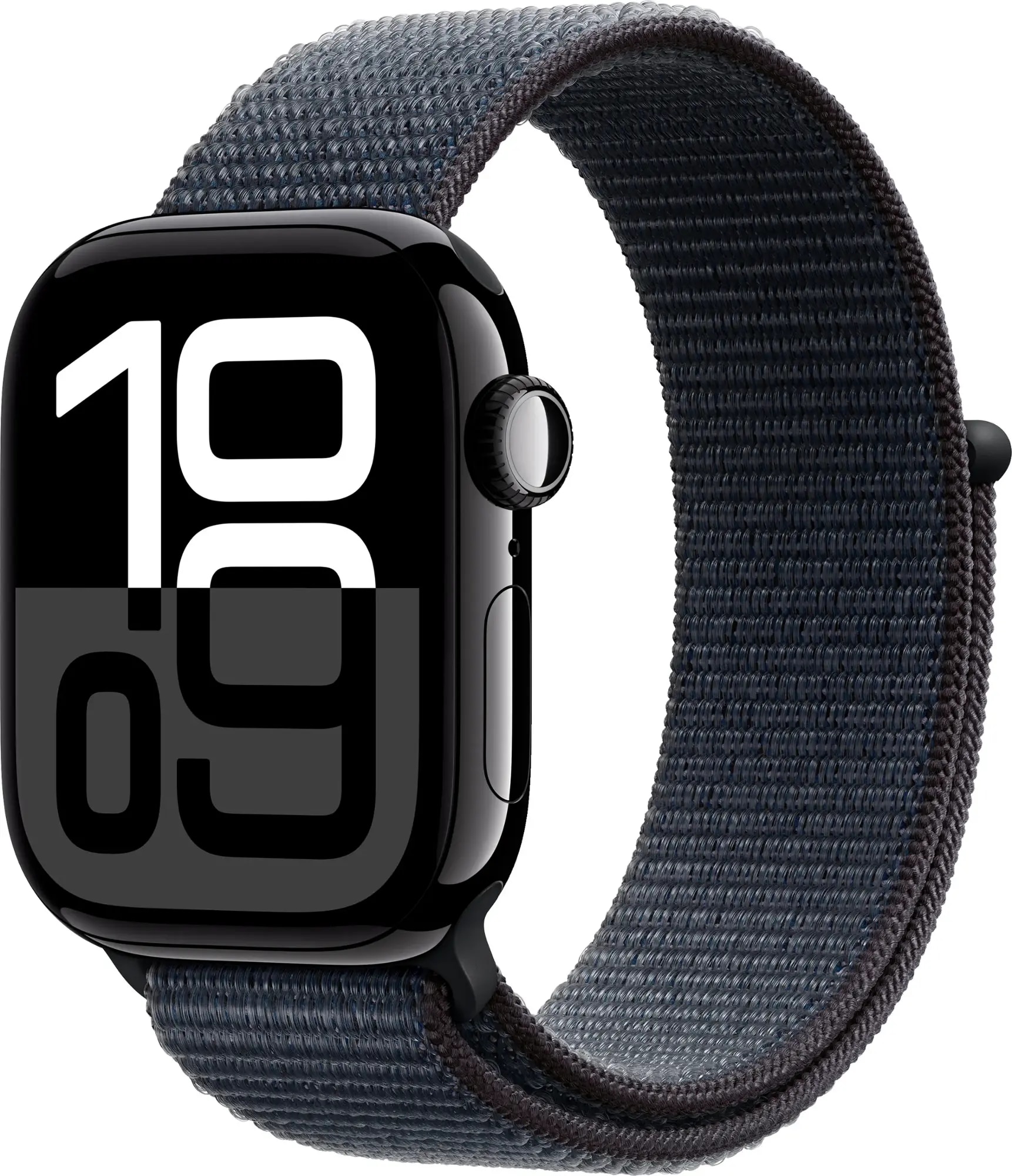 Apple Watch Series 10 GPS 42mm Jet Black Aluminum Case with Ink Sport Loop