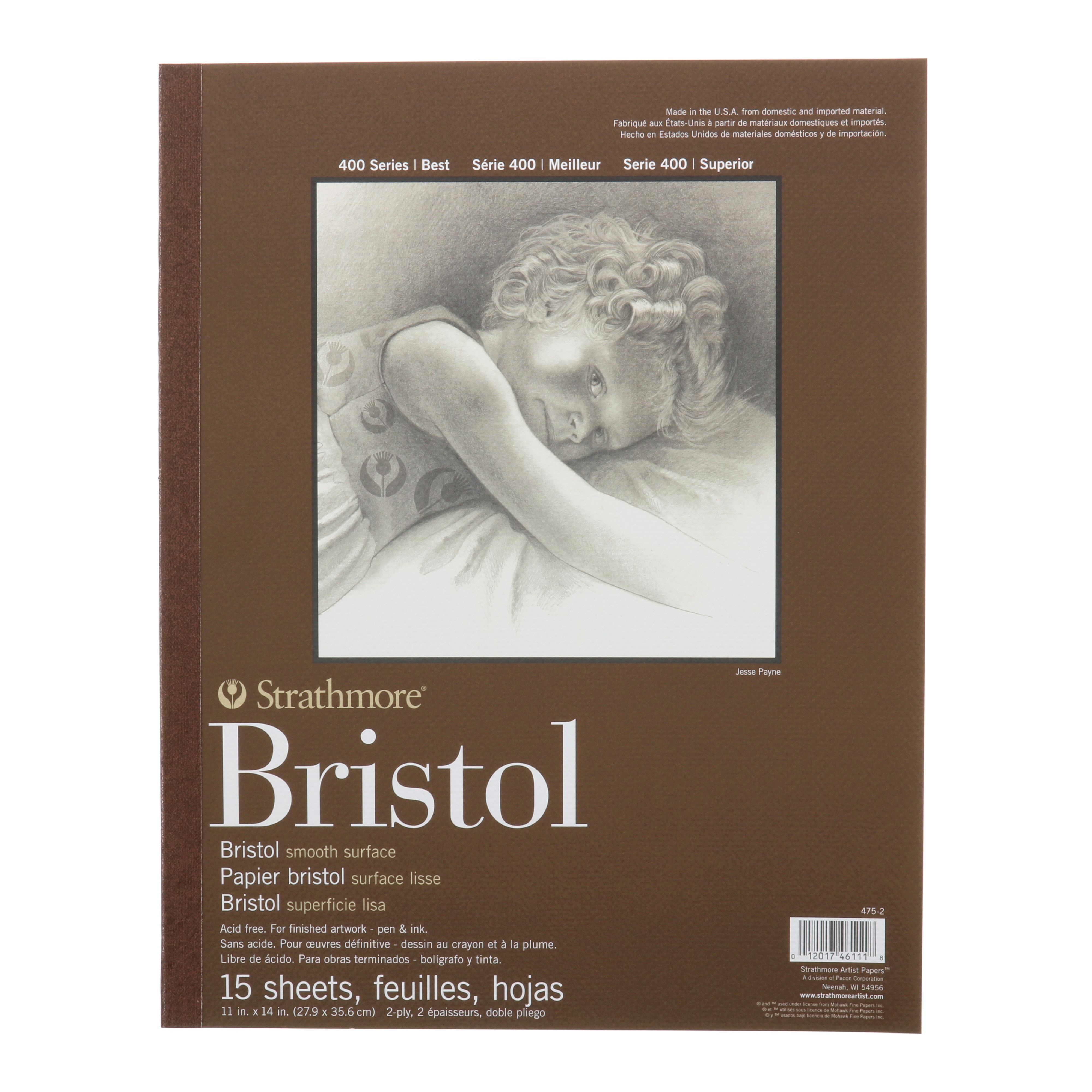 Strathmore Bristol Paper Pad, 400 Series, Smooth, 11" x 14""