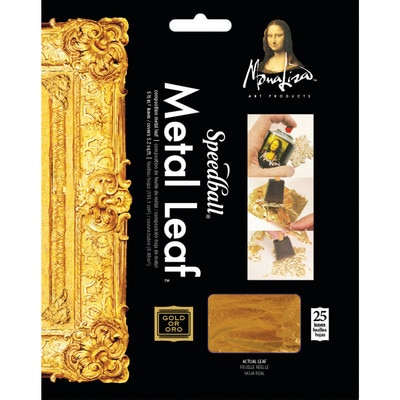 Mona Lisa  Metal Leafing Sheet  Gold  5-1/2in x 5-1/2in/Sheets  Peggable