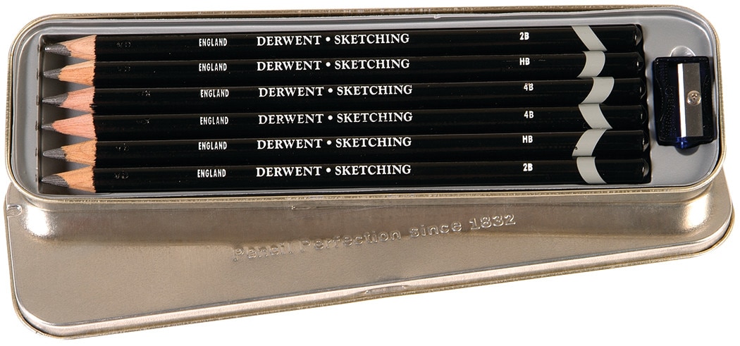Sketching Pencil Tin Set of 6 (HB/2B/4B)