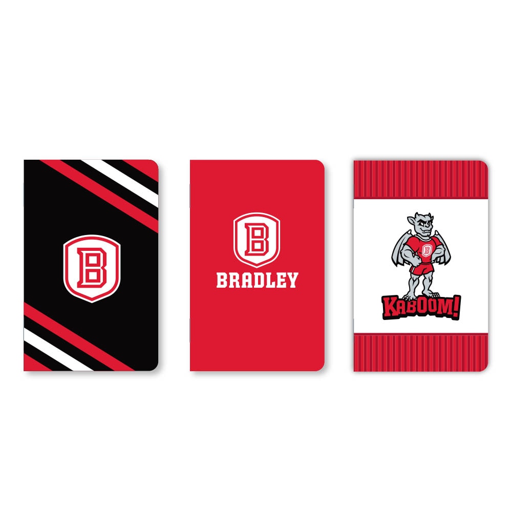 Set of 3 School Spirit Pocket Sized Mini Notebooks