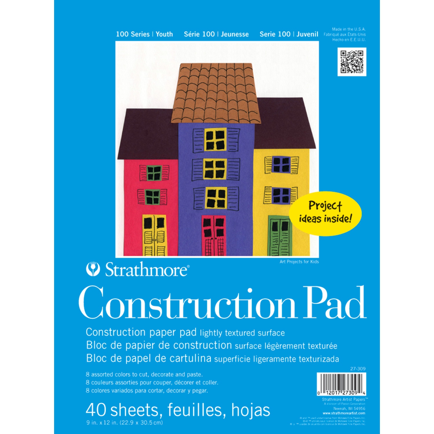 Strathmore Kids Construction Paper Pad, 9" x 12"