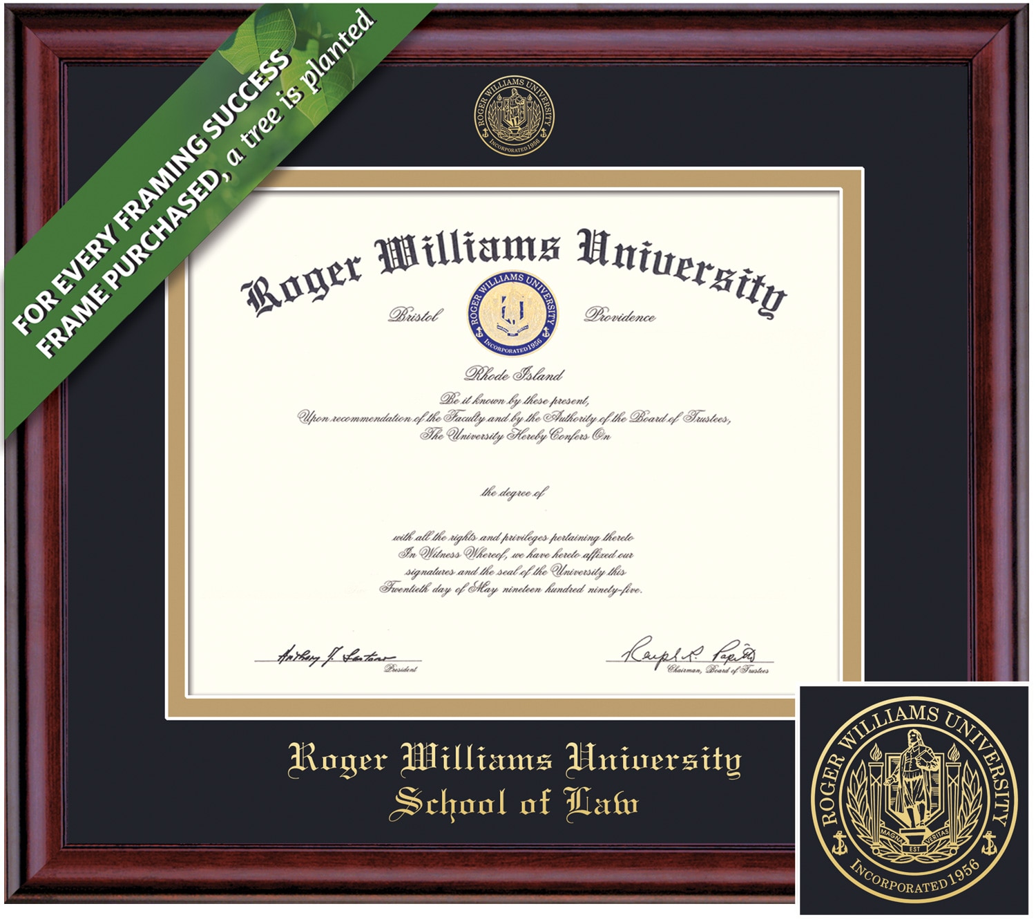 Framing Success 11 x 14 Classic Gold Embossed School Seal Law Diploma Frame