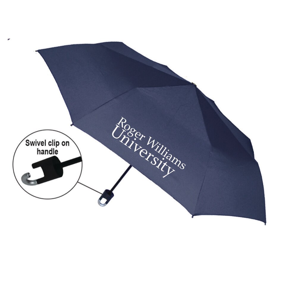 "Storm Clip" Mini Folding Emblematic Solid Umbrella 42" Coverage