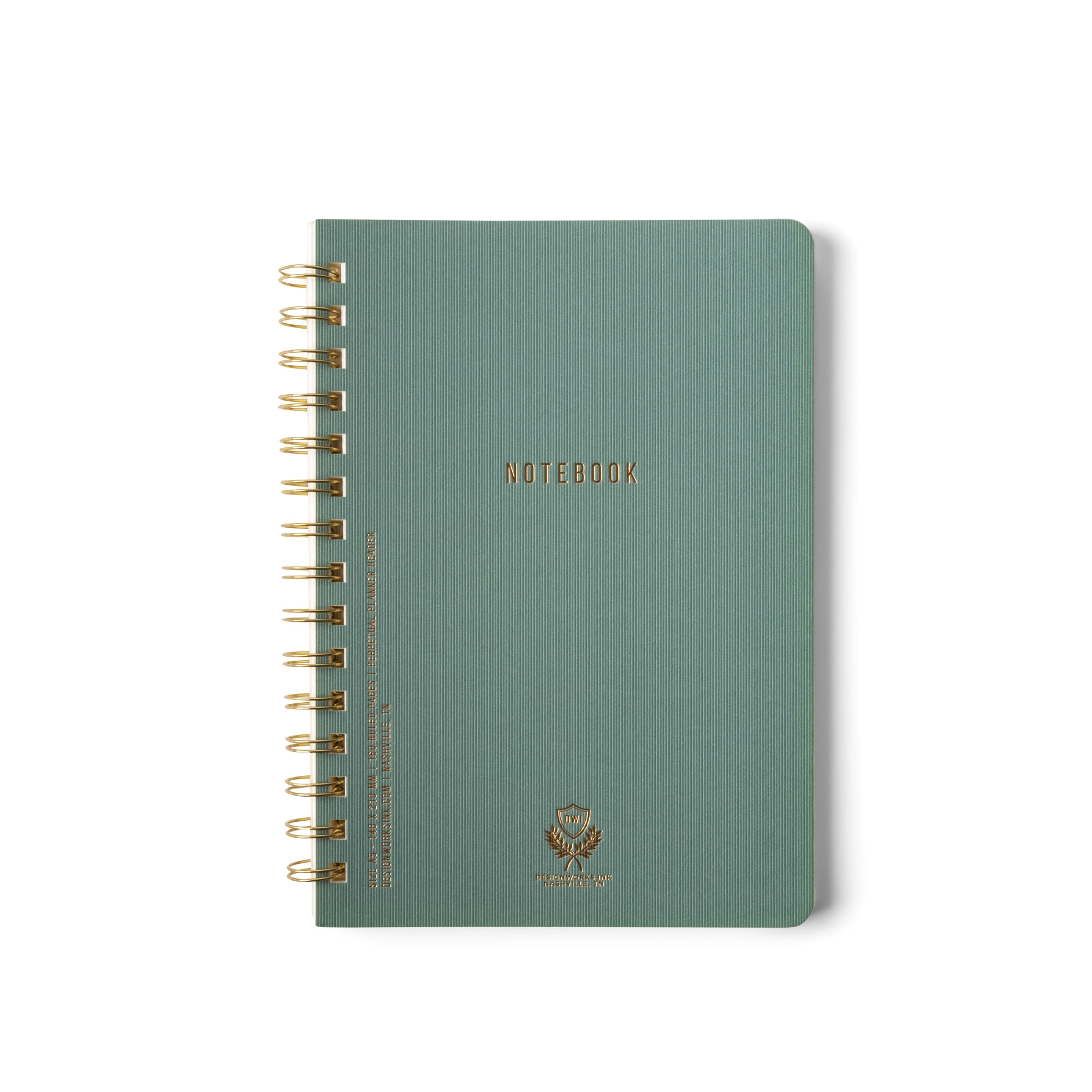 Designworks Twin Wire Notebook Small, Juniper 6 x 8.25