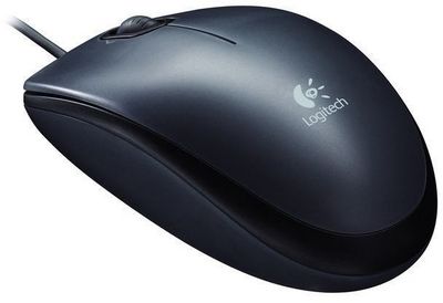 Logitech M100 USB Mouse-Black