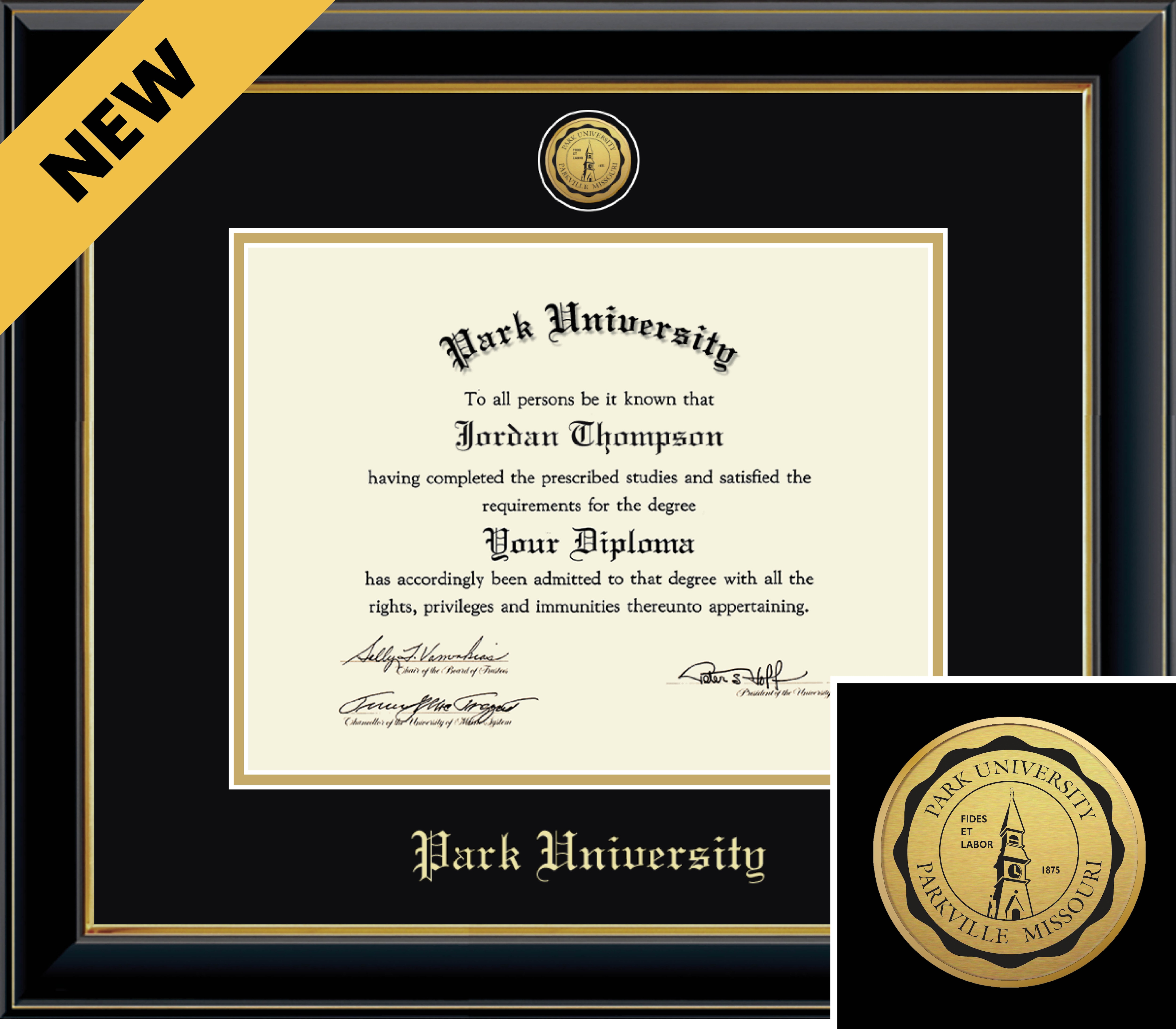 Church Hill Classics ONYX 8.5x11 Black Diploma Frame