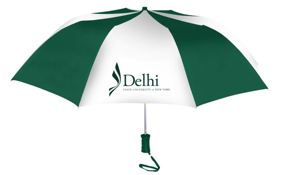 SUNY Delhi "The Sport" 2-Tone Emblematic Umbrella Automatic Folding 48" Coverage