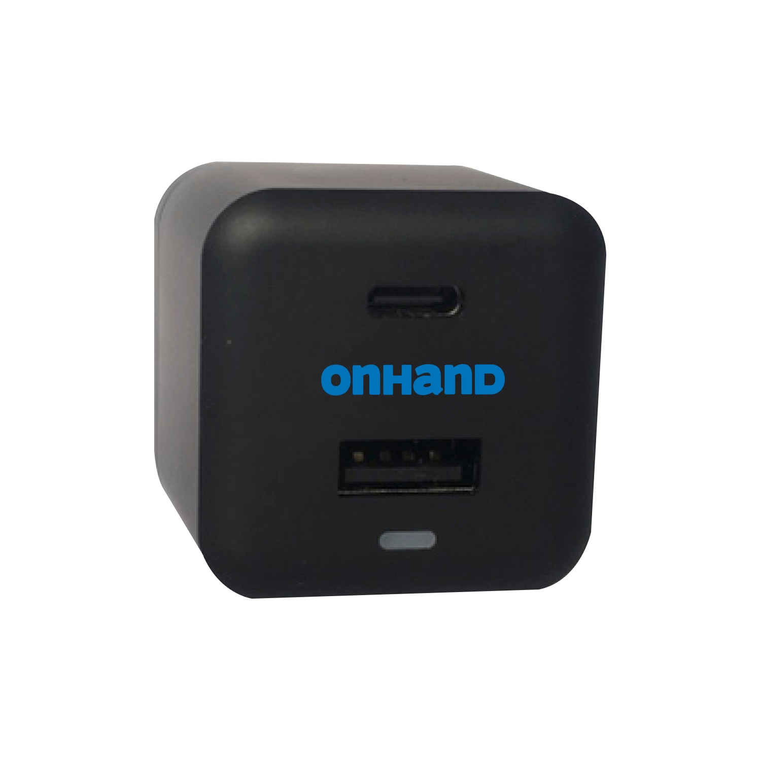 OnHand Dual Port Wall Adapter, USB-A & USB-C, Black