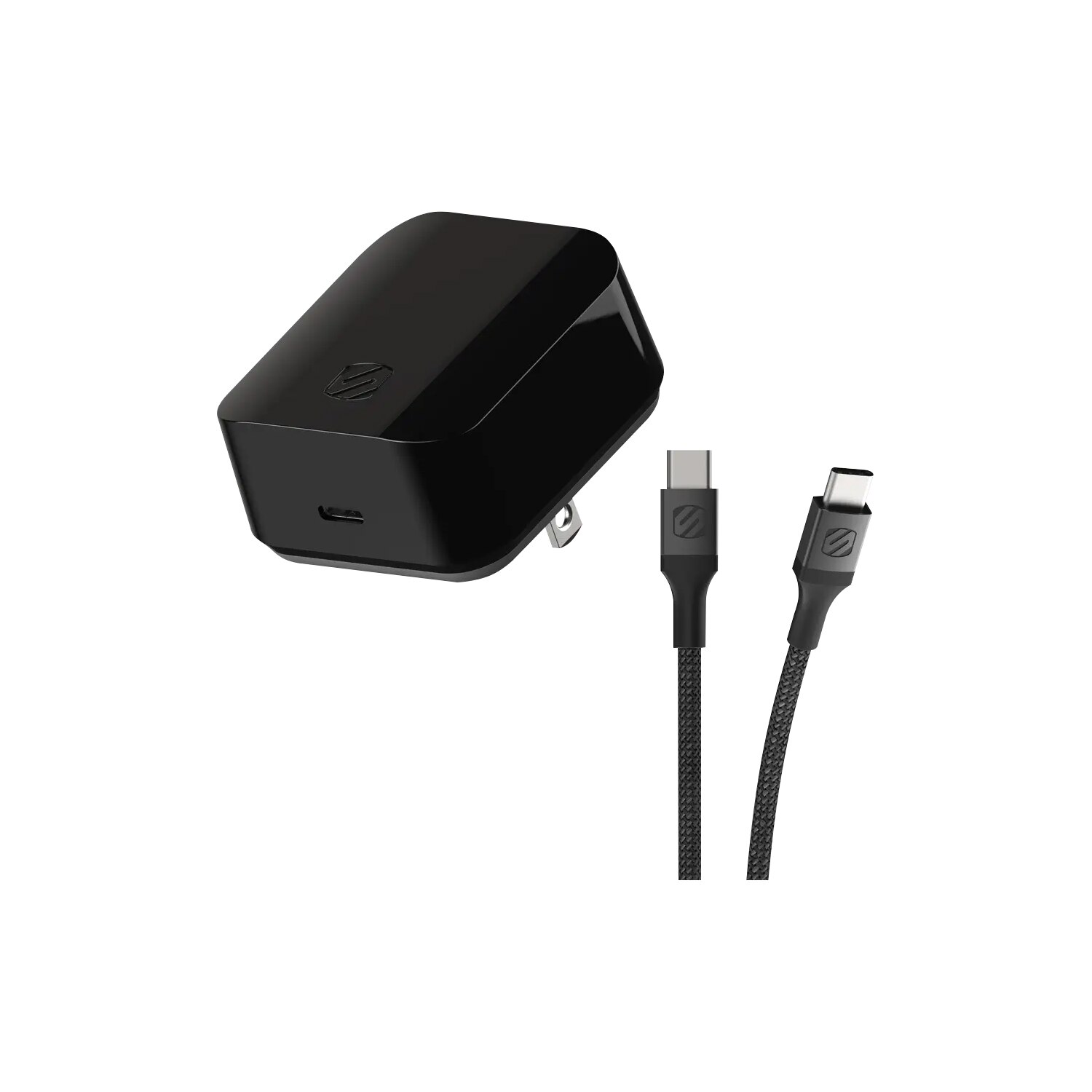 Scosche Fast Charge Wall Charger with Cable Type C Black