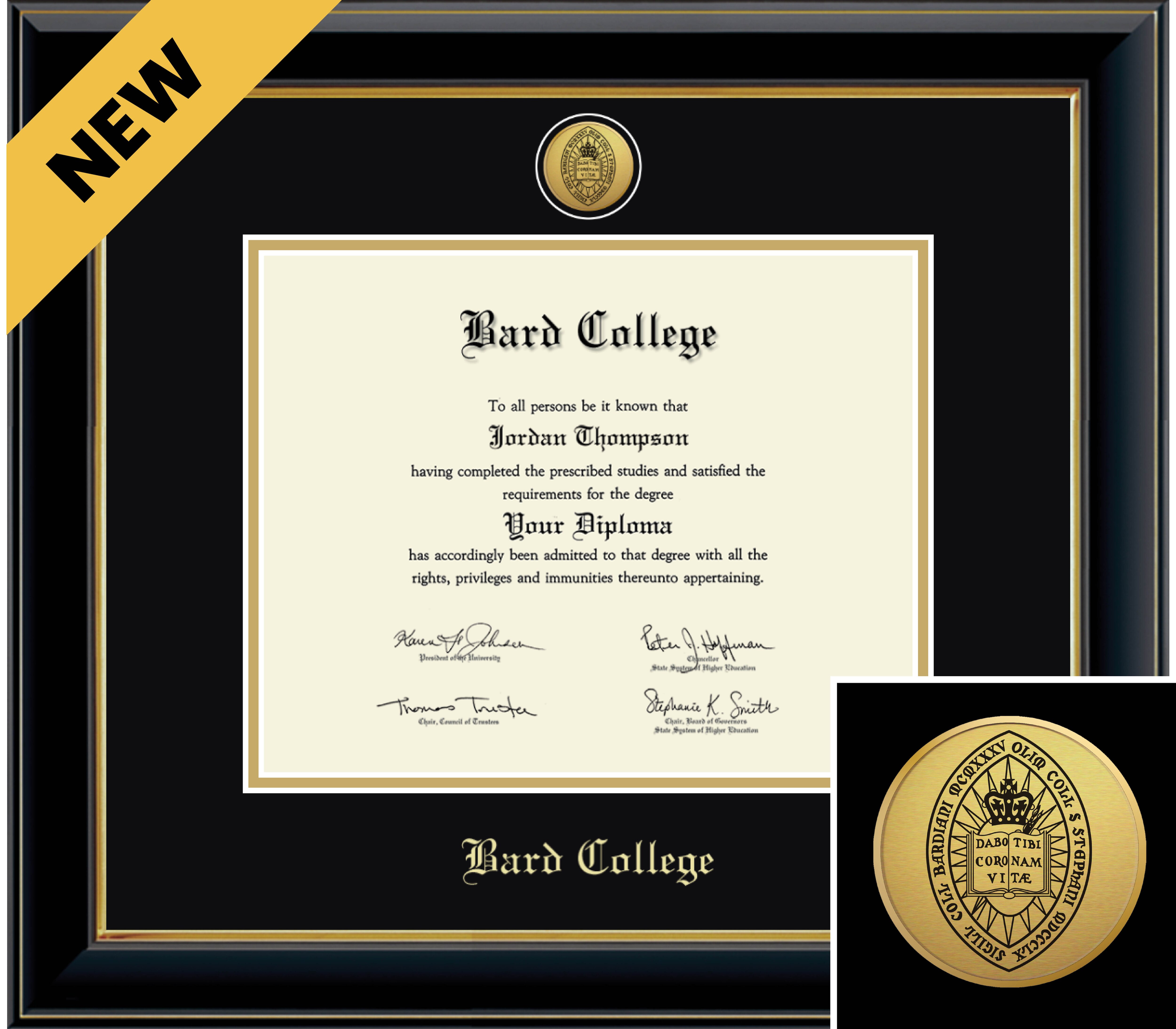 Church Hill Classics ONYX 8x10 Black Diploma Frame