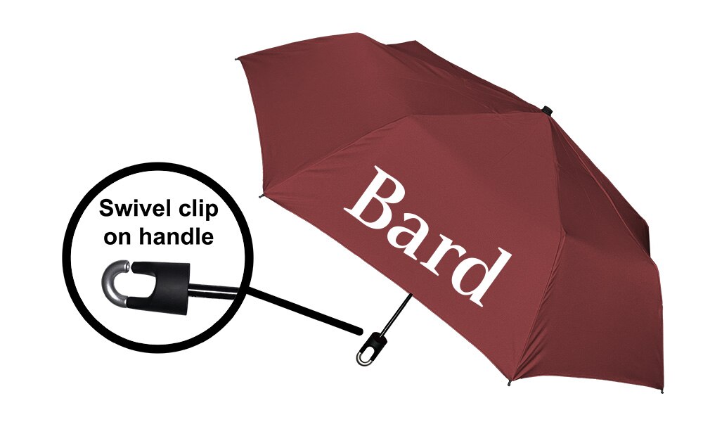 Storm Clip Mini Folding Emblematic Solid Umbrella 42" Coverage