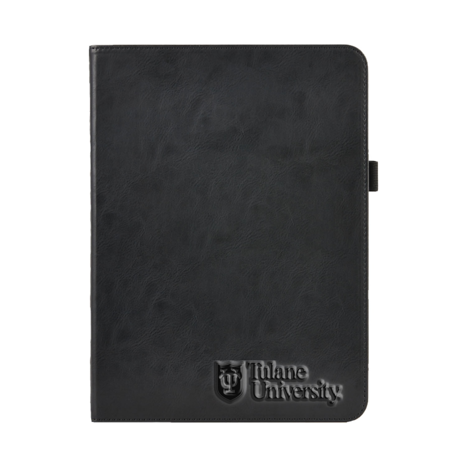 Tulane University V4 Black Leather Folio Tablet Case, Alumni V2 - iPad (9th gen)